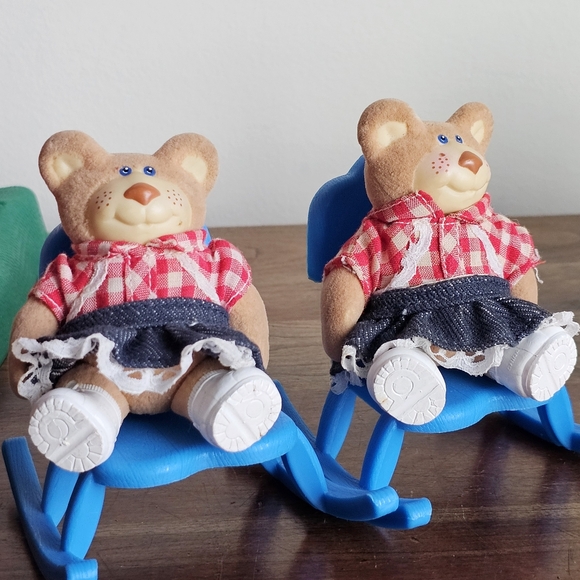 1986 Rare 10 Cabbage Patch Furskins Bears Lot, Panosh Moody Hollow House Playset - Picture 12 of 17